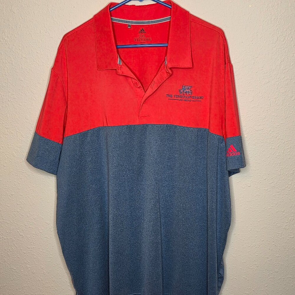 Beautiful Adidas Polo shirt from The Venetian Hotel in Las Vegas, size 2XL